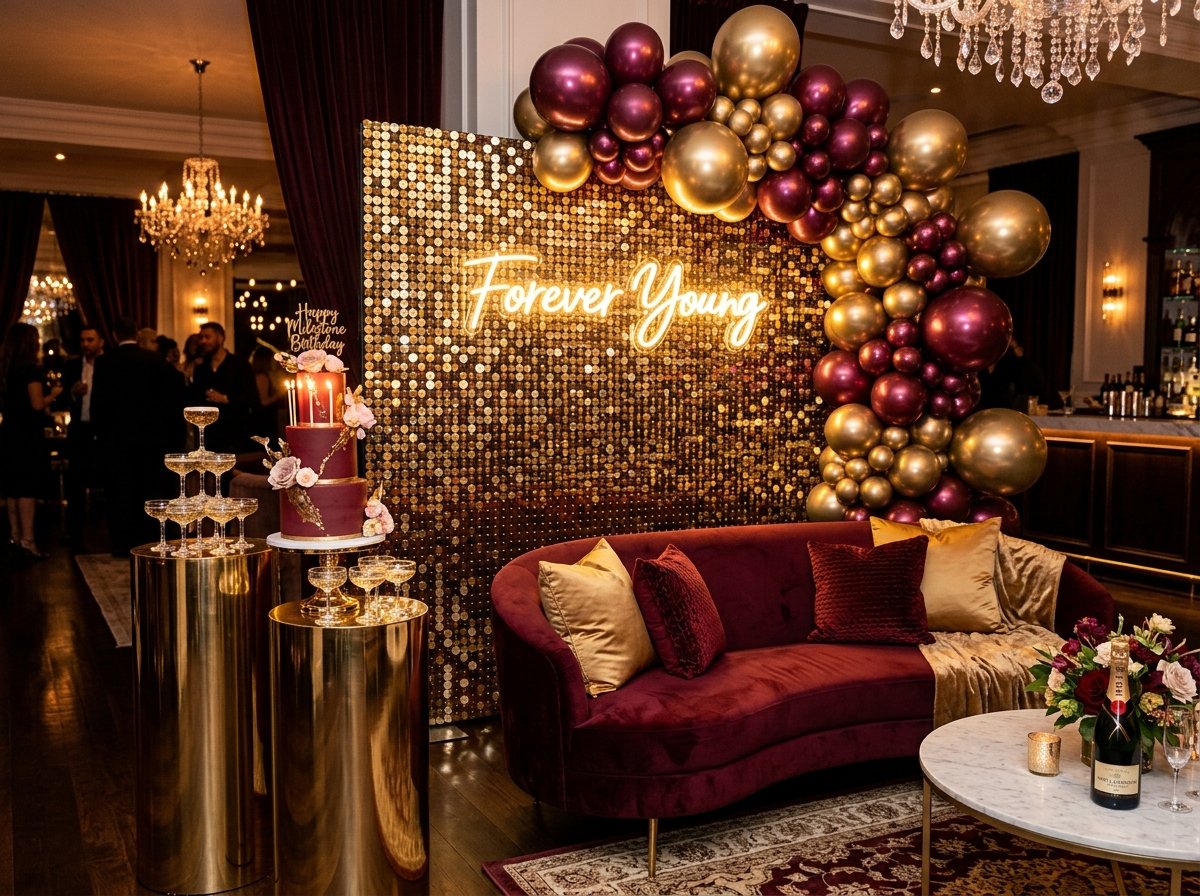 Milestone Celebrations: Designing Velvet Lounges, Shimmer Walls & Champagne Pyramids